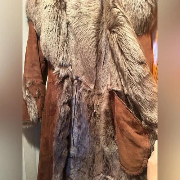 Di Bello Collection Shearling Long Coat - Picture 3 of 14